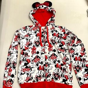 Minnie Mouse zipper hoodie with ears